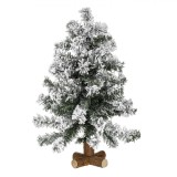Brad Artificial de Crăciun, 70 Ramuri, Bază Lemn, Verde, 60 cm, Oem