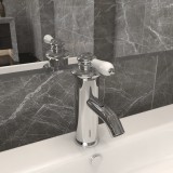 VidaXL Robinet chiuvetă de baie, finisaj cromat, 130x180 mm