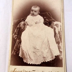 D- Fotografie veche portret copil, Jackson, Franklin, PA, inceput secol XX