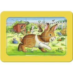 Puzzle Animalute, 3X6 Piese
