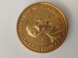 medalie bronz aurit Corneliu Coposu , Martir al Neamului Romanesc ,1914-1995 . PARTIDUL NATIONAL TARANESC CRESTIN SI DEMOCRAT anul 1996