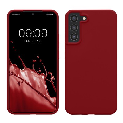 Husa Kwmobile pentru Samsung Galaxy S22 Plus, Visiniu, Silicon, 56761.209 foto