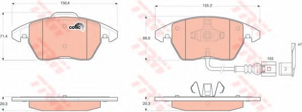 Set placute frana,frana disc SEAT IBIZA V SPORTCOUPE (6J1, 6P5) (2008 - 2016) TRW GDB1550