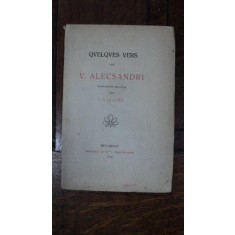 Versuri de V. Alecsandri, trad. de C. A. Leautey, Bucharest 1915