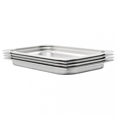 vidaXL Recipiente Gastronorm 4 buc. GN 1/1 40 mm oțel inoxidabil 50879 foto