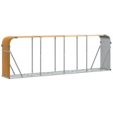 Cumpara ieftin Suport de busteni, aspect de lemn, 300x45x100 cm, otel galvanizat