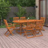 Gossi set mobilier de gradina 7 piese 180x90x75 cm, lemn masiv acacia