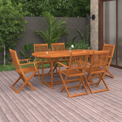 Gossi set mobilier de gradina 7 piese 180x90x75 cm, lemn masiv acacia foto