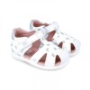 Sandale Copii Primii Pasi Garvalin Blanco Marimea 24, Piele Naturala, Brant Antibacterian, Talpa Flexibila, Design Anatomic