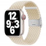 Curea smartwatch compatibila apple watch 1/2/3/4/5/6/7/8/9/se/se 2/ultra/ultra 2 42/44/45/49mm, nailon w032, star light