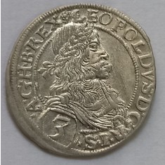 Leopold I, 3 Kreuzer 1670, Viena.