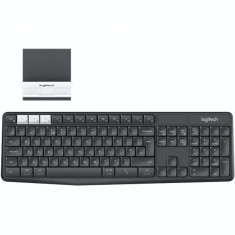 Tastatura Logitech K375s Multi Device , Fara Fir , USB Receiver , Bluetooth Smart , Stand smartphone/tableta universal , Negru foto