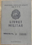 ACTE (4) (Serie Radar 066866) Livret militar RPR (Ministerul Forțelor Armate, 1958), evaluare: stare foarte bună, copertă p&acirc;nzată, piesă rară.