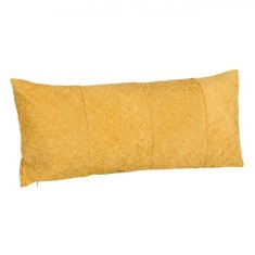 Pernă Decorativă Chenille, Model Dungi, Galben Muștar, 70x30cm