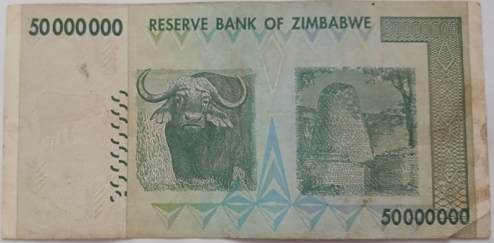 Zimbabwe 50000000 dollars 2008