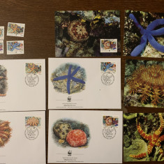 bio - serie 4 timbre MNH, 4 FDC, 4 maxime, fauna wwf