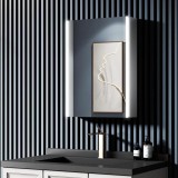 Oglinda LED cu Dulap LAVIN 51x71 cm Alb Banda Verticala si Design Compact ModernLight Concept