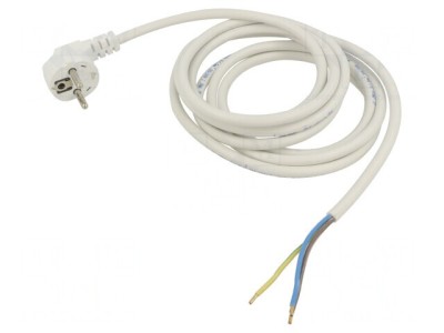 Cablu de Alimentare 3m 3x1,5mm2 cu Ștecăr &amp;icirc;n Unghi foto