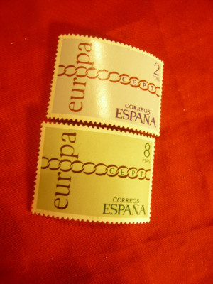 Serie Spania -1971 Europa CEPT , 2 valori foto