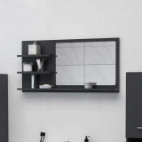 Oglinda de baie, gri , 90 x 10,5 x 45 cm, PAL GartenMobel Dekor, vidaXL