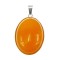 Pandantiv argint mare cu jad galben 25x18 MM