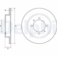 Set discuri frana Mitsubishi Carisma, Carisma Saloon, Space Star Mpv - Multi-Purpose Vehicle; Volvo S40 1, V40 Estate, punte spate, 260x10, plin,