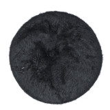 Caciula de dama stil bereta, Onore, negru, lana si microfibra, marime universala, model clasic pufos