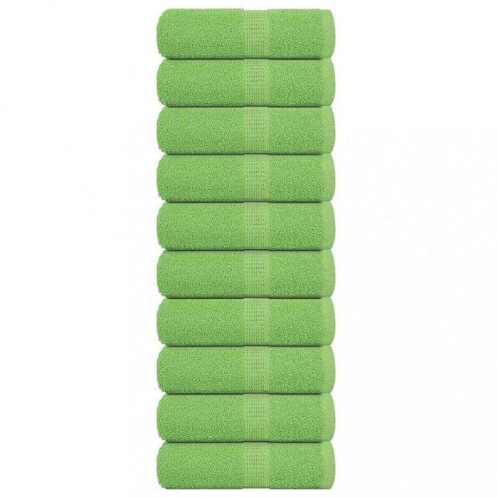 Prosoape pentru oaspeți 10 buc Verde măr 360 g/m&sup2; 100% bumbac