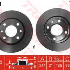 Disc frana CITROEN SAXO (S0, S1) (1996 - 2004) TRW DF1221