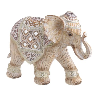Elefant rasina crem rosu 24 x 18.5 cm foto