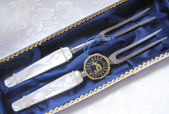 SET TACAMURI APERITIVE FURCULITE SOLINGER CU MANER SIDEFAT 16.5 CM