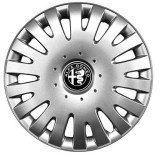 Capace roti Alfa Romeo R15, Gri/Negru, ABS, Compatibil Universal, Set 4 buc
