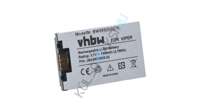 Baterie radio VHBW de &icirc;nlocuire pentru Oelmann 2609905 - 750 mAh 3,7 V Li-Ion