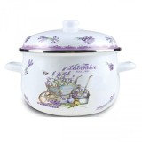 Cratita Emailata cu Capac 26cm 6.5l 0.8mm Grunberg GR2600B