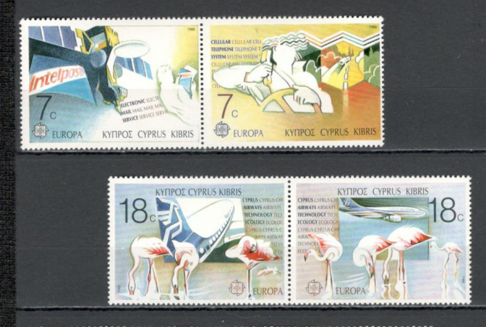 Cipru.1988 EUROPA:Transport si comunicatii-perechi SC.11