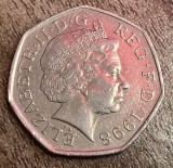 C50 - Moneda foarte veche - Anglia - fifty pence - 1998