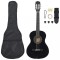 Set de chitară clasică pentru copii, 8 piese, negru, 3/4 36&quot;