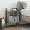 Noptiera perete Gossi, 40x30x61 cm, gri Sonoma, lemn prelucrat, sertar, montaj suspendat, design modern