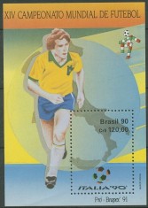 BRAZILIA - 1990 - SPORT , FOTBAL COLITA NESTAMPILATA
