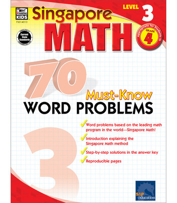 Singapore Math 70 Must-Know Word Problems, Level 3 Grade 4 foto