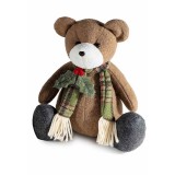 Figurina Craciun Ursulet textil multicolor 19 x 14 x 31 H