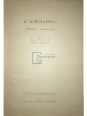 Vasile Alecsandri - Scrisori, insemnari (Editia: 1964) foto