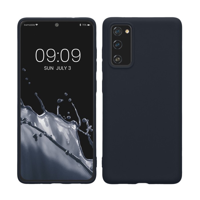Husa Kwmobile pentru Samsung Galaxy S20 FE, Albastru inchis, Silicon, KWM0000121L059C