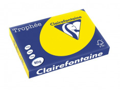 Hartie color Clairefontaine Fluo A3 galben foto