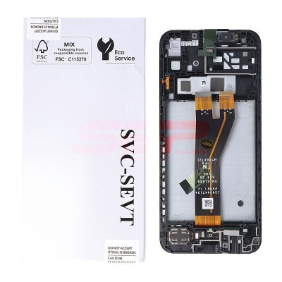 LCD+Touchscreen cu Rama Samsung Galaxy A14 4G / A145F BLACK Original Service Pack NON-EU foto