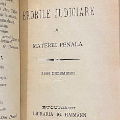 Constantin Anaastase Filitis - Erorile Judiciare in Materie Penala - 1886