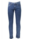 Blugi barbati cu talie medie, croiala Slim fit, bleumarin, W28 L32