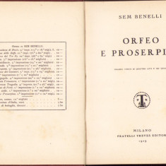 HST C4128N Orfeo e Proserpina di Sem Benelli 1929