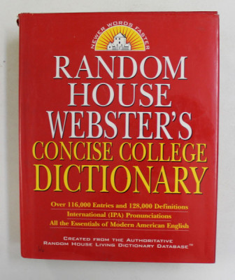 RANDOM HOUSE WEBSTER &amp;#039;S CONCISE COLLEGE DICTIONARY , 1998 foto