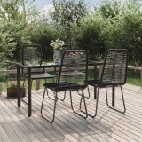 vidaXL Set de servit masa pentru grădină, 5 piese, negru 3156504